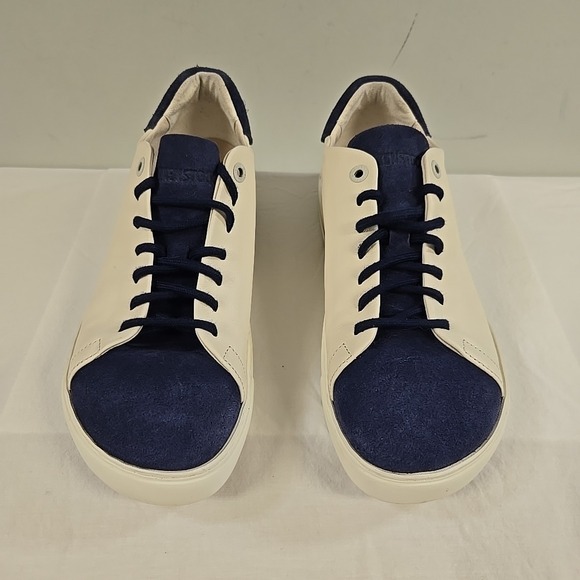 Birkenstock Bend Low Decon Pop Blue Eggshell Leather Sneaker W7.5 M6 EU38 EUC - Picture 12 of 12